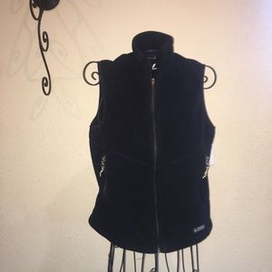 REI Black Fleece Zip Up Vest